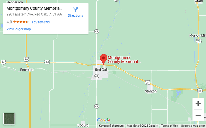 Montgomery County Memorial Hospital Map